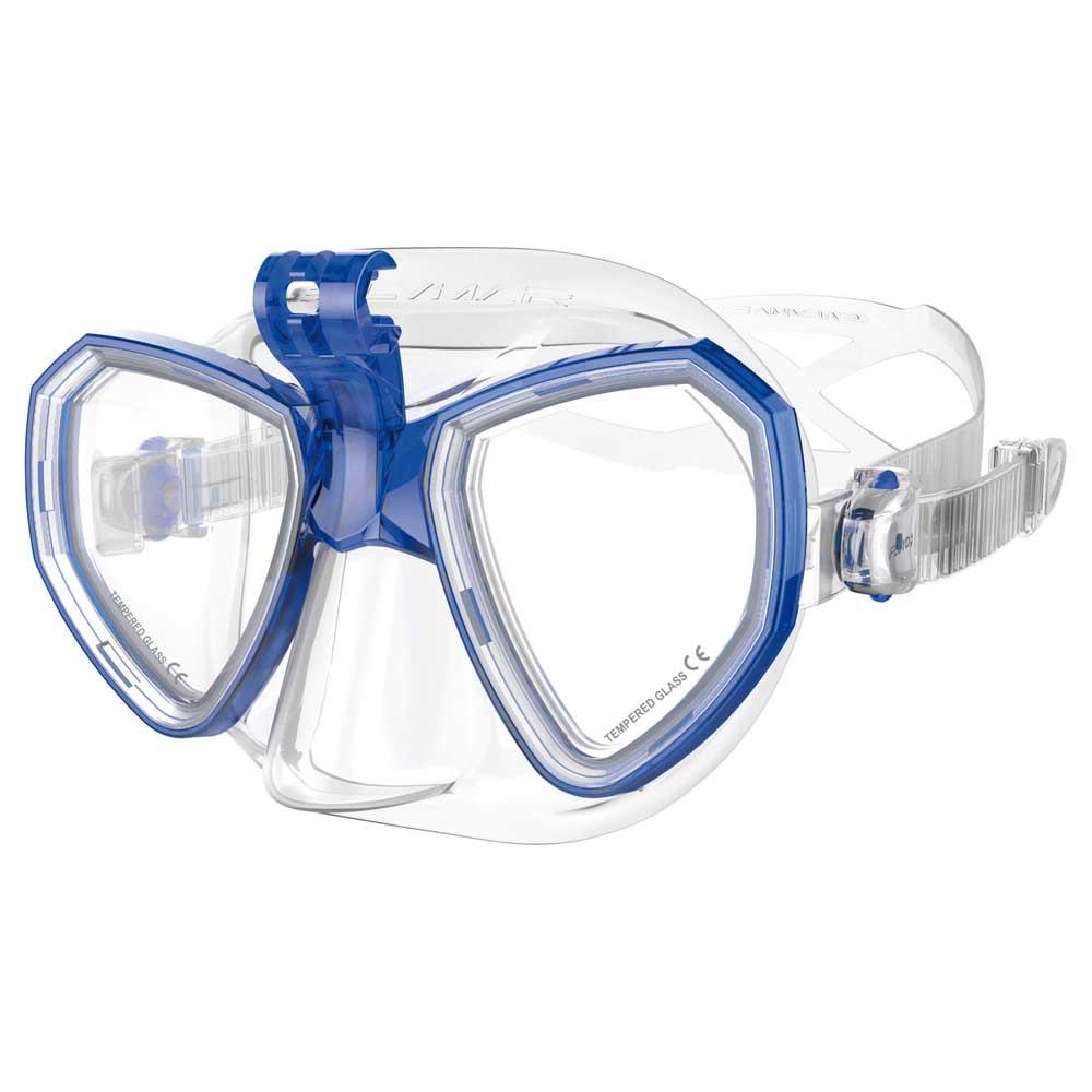 Salvimar Trinity Diving Mask Transparent Blue GoPro Mount